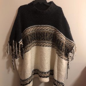Free People Sweater Poncho